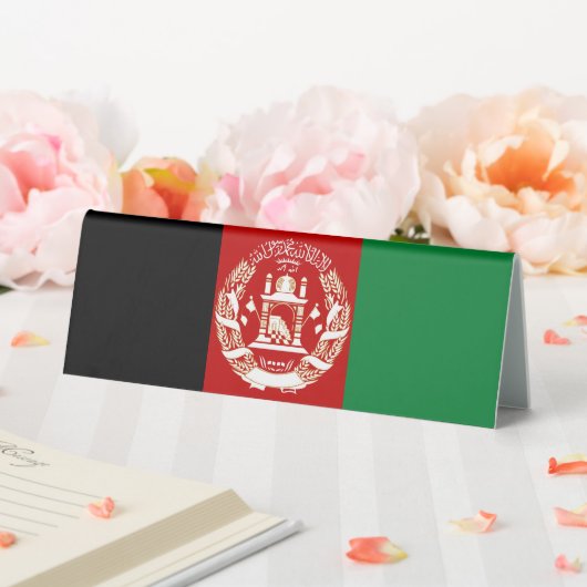 Plaque De Table Drapeau de l'Afghanistan (In SItu (Mariage))