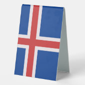 Plaque De Table Drapeau de l'Islande (Verso)