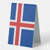Plaque De Table Drapeau de l'Islande (Recto)