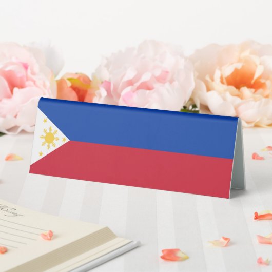 Plaque De Table drapeau des Philippines (In SItu (Mariage))