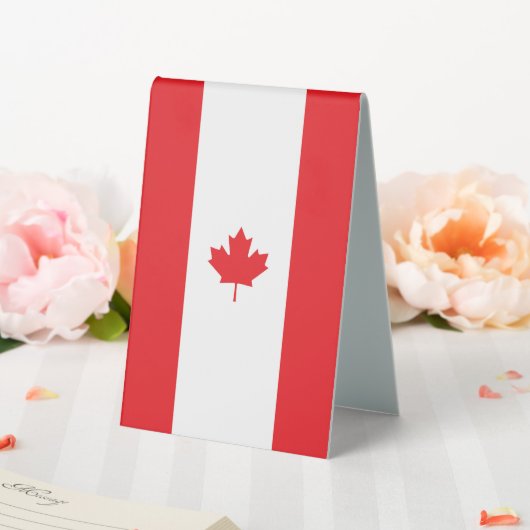 Plaque De Table Drapeau du Canada (In SItu (Mariage))