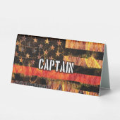 Plaque De Table Drapeau du Capitaine Pompier (Verso)
