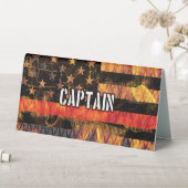 Plaque De Table Drapeau du Capitaine Pompier (En SItu (Tableau))