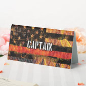Plaque De Table Drapeau du Capitaine Pompier (In SItu (Mariage))
