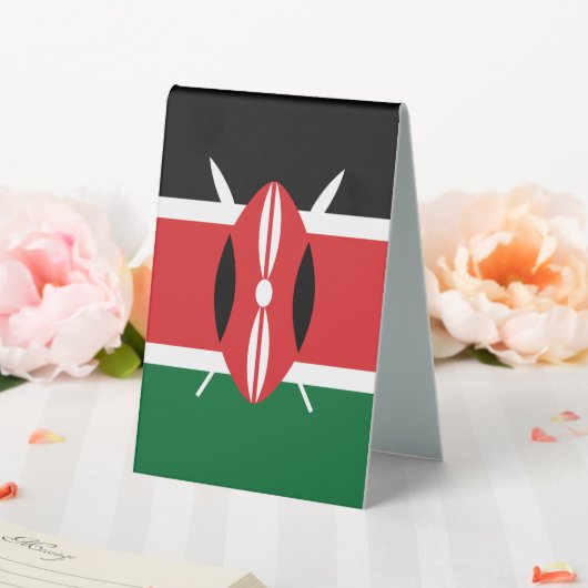 Plaque De Table Drapeau du Kenya (In SItu (Mariage))