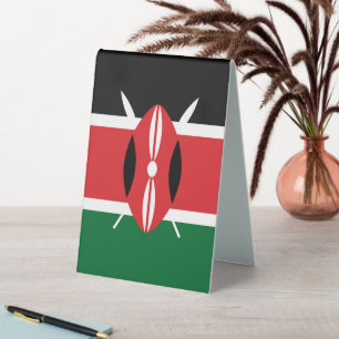 Plaque De Table Drapeau du Kenya