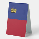 Plaque De Table Drapeau du Liechtenstein (Recto)