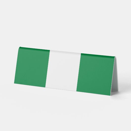 Plaque De Table Drapeau du Nigeria (Recto)