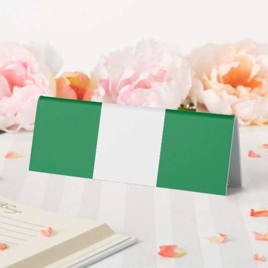 Plaque De Table Drapeau du Nigeria (In SItu (Mariage))