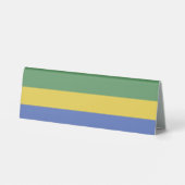Plaque De Table Drapeau Gabon (Verso)
