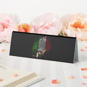 Plaque De Table Drapeau italien