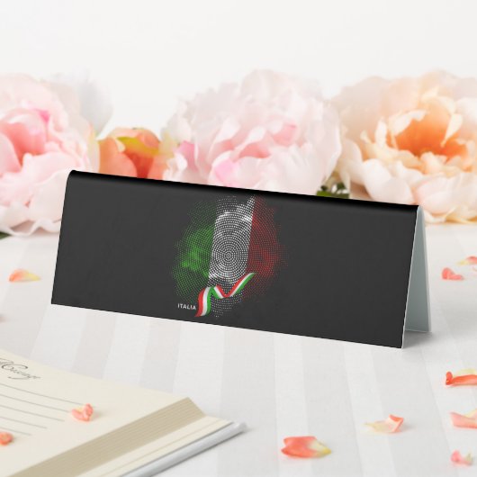 Plaque De Table Drapeau italien (In SItu (Mariage))