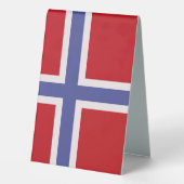 Plaque De Table Drapeau norvégien (Verso)