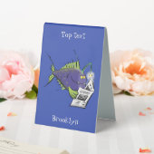 Plaque De Table Drôle caricature de poisson de pêcheur (In SItu (Mariage))