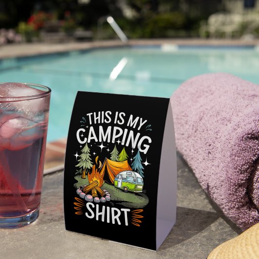 Plaque De Table Drôle C'est Mon Camping Pour Campeur (InVersositu (sur table))