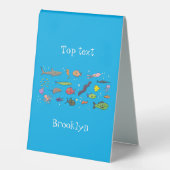 Plaque De Table Drôle des créatures marines dessin motif (Recto)