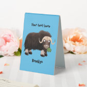 Plaque De Table Drôle dessin animé de boeuf musqué (In SItu (Mariage))