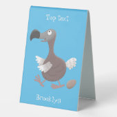 Plaque De Table Drôle dessin animé d'oiseau de dodo (Verso)