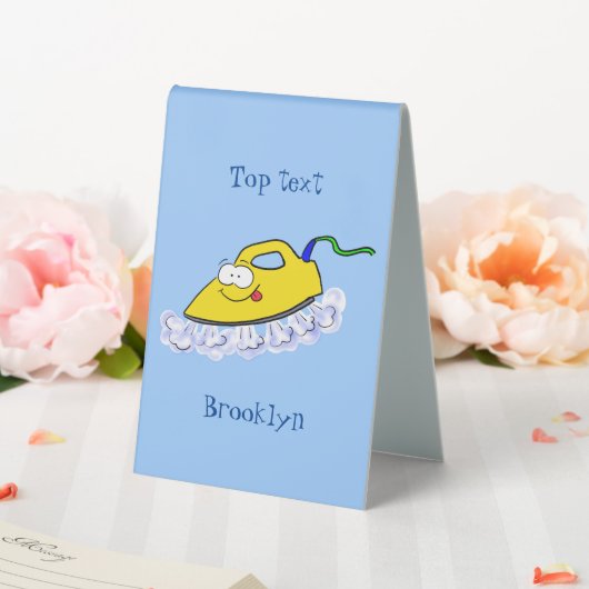 Plaque De Table Drôle dessin animé linge de fer (In SItu (Mariage))