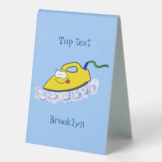 Plaque De Table Drôle dessin animé linge de fer (Recto)