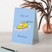 Plaque De Table Drôle dessin animé linge de fer (En SItu (Tableau))