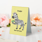 Plaque De Table Drôle dessin animé zèbre (In SItu (Mariage))