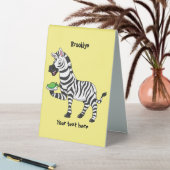 Plaque De Table Drôle dessin animé zèbre (En SItu (Tableau))