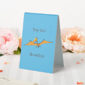 Plaque De Table Drôle mignon dessin animé de pterodactyle volant o (In SItu (Mariage))