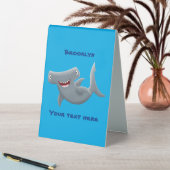 Plaque De Table Drôle mignon requin marteau dessin animé (En SItu (Tableau))