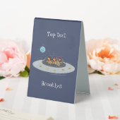 Plaque De Table Drôle poule dans l'espace dessin animé (In SItu (Mariage))