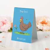 Plaque De Table Drôle poulet rustique whimsical dessin animé (In SItu (Mariage))