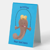 Plaque De Table Drôle sauter boudskipper poisson dessin animé (Verso)