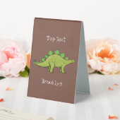 Plaque De Table Drôle stegosaurus dinosaure dessin animé (In SItu (Mariage))