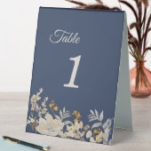 Plaque De Table Dusty Blue Autumn Boho Numéro de table Tente Signa (En SItu (Tableau))