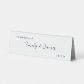 Plaque De Table Dusty Blue Botanical Wedding (Verso)