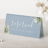 Plaque De Table Dusty Blue Floral Greenery Mariage Réservé (En SItu (Tableau))