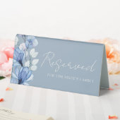 Plaque De Table Dusty Blue transparent Floral Réservé (In SItu (Mariage))