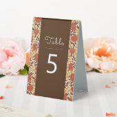 Plaque De Table Dusty Brunt Orange Peony Flowers Mariage de automn (In SItu (Mariage))