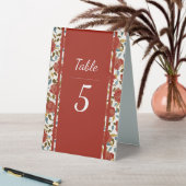 Plaque De Table Dusty Elegant Golden Red Rose Mariage (En SItu (Tableau))
