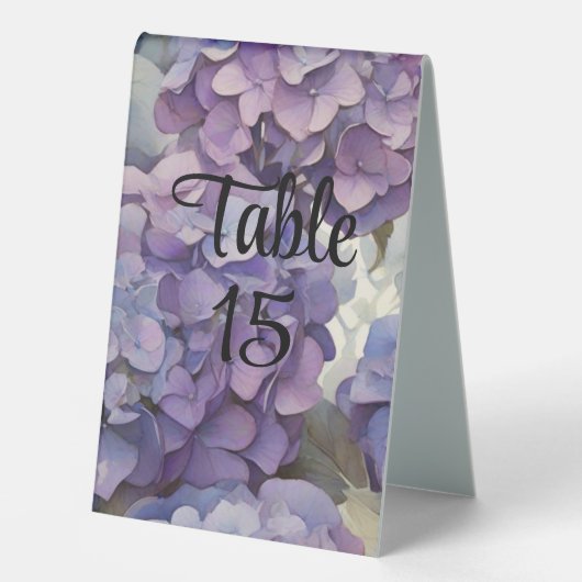 Plaque De Table Dusty Purple hydrangée rose (Recto)