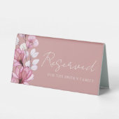 Plaque De Table Dusty Rose Transparent Floral Réservé (Verso)