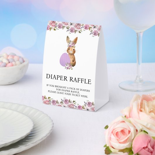 Plaque De Table Easter Diaper Raffle Baby Shower  (Insitu (mariage))