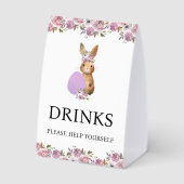 Plaque De Table Easter Drinks Baby Shower  (Verso)