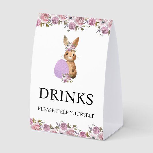 Plaque De Table Easter Drinks Baby Shower  (Recto)