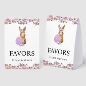 Plaque De Table Easter Favors Baby Shower  (Recto/verso)