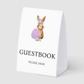 Plaque De Table Easter Guestbook Baby Shower  (Verso)