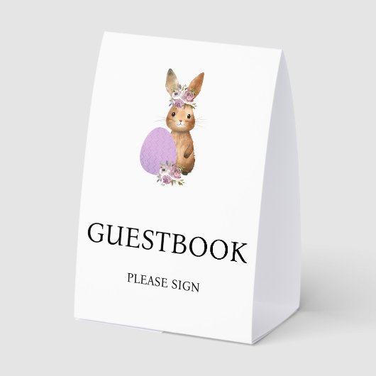Plaque De Table Easter Guestbook Baby Shower  (Verso)