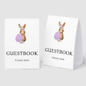 Plaque De Table Easter Guestbook Baby Shower  (Recto/verso)