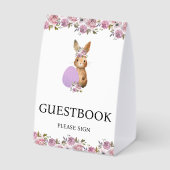 Plaque De Table Easter Guestbook Baby Shower  (Verso)