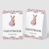 Plaque De Table Easter Guestbook Baby Shower  (Recto/verso)